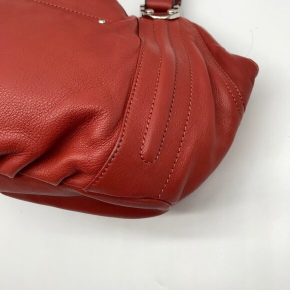 B. Makowsky Red Leather Shoulder Bag - Picture 8 of 10